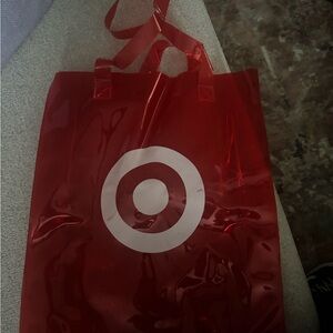 Target Red Glossy Tote with White Bullseye